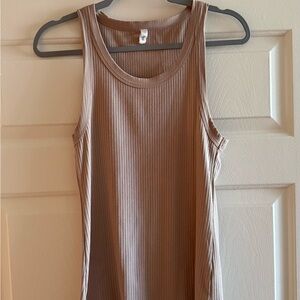 Wishlist Ribbed Tank Top - Taupe